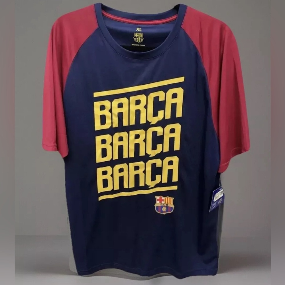 FC Barcelona BARCA Navy Training Jersey Poly Shirt Size Large NWT
